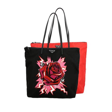 red prada tote|Prada foldable shopping tote.